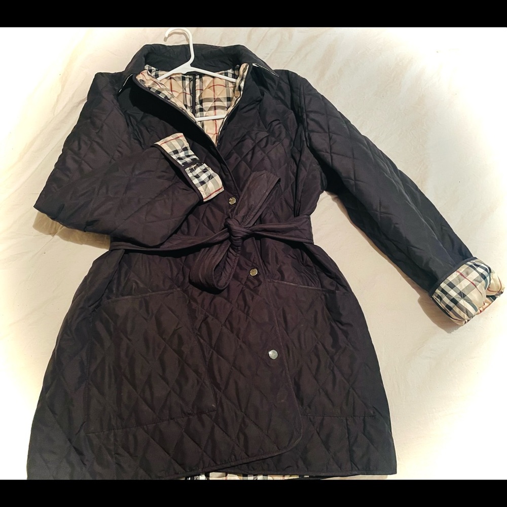 Lightweight Burberry Brit Tie-Waist Coat , XL